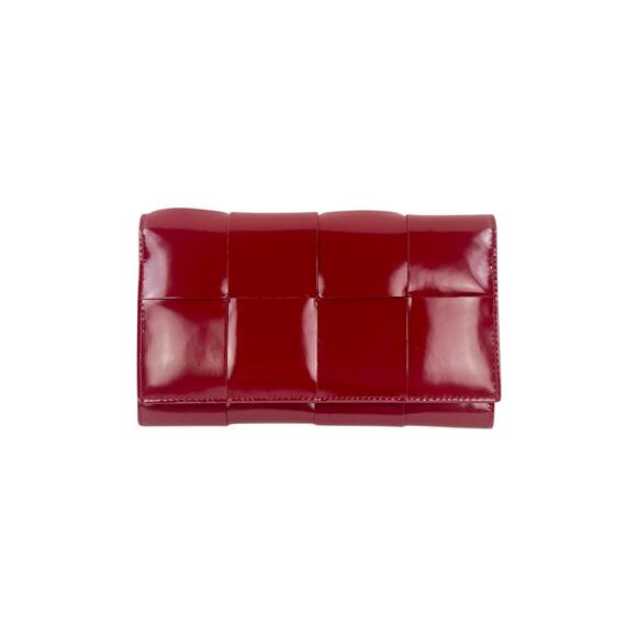 Bottega Veneta Cassette Patent Leather Long Wallet